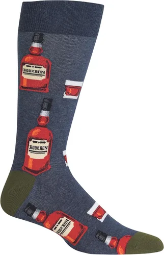 Vista 25 de Hot Sox Men's Fun Cocktail Drinks Crew Socks - 1 Pair Pack - Happy Hour Cool & Funny Novelty Gifts Cerveza (negro)