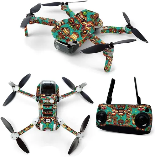 Vista 12 de MightySkins Skin para DJI Mavic Mini Drone Quadcopter portátil – Madera abstracta Cubierta protectora de vinilo duradera y única Fácil