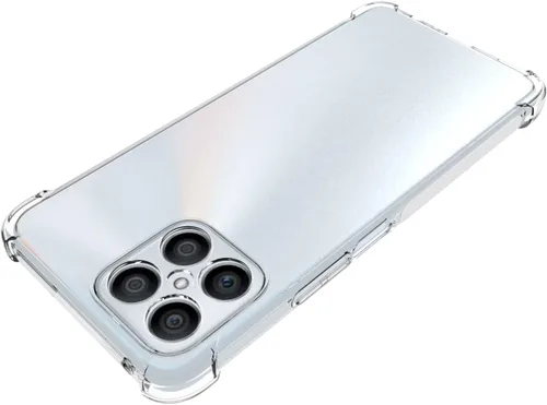 Vista 4 de USTIYA Caso para Honor X8 Clear TPU Cuatro Esquinas Cubierta Protectora Transparente Suave Funda