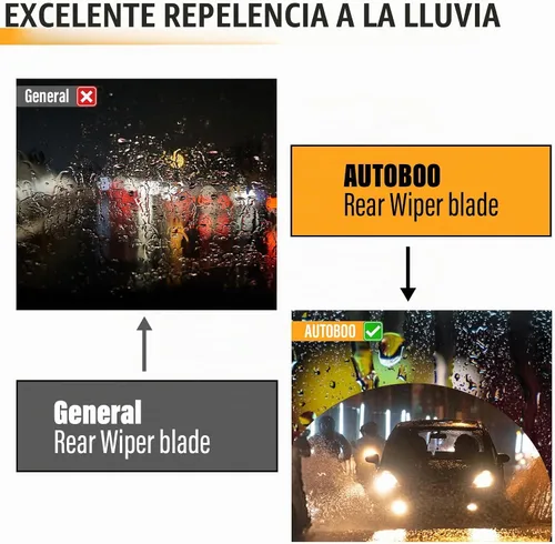 Vista 5 de 2 limpiaparabrisas de repuesto para Honda Pilot 2009-2015, 2 piezas de limpiaparabrisas trasero de 14 pulgadas