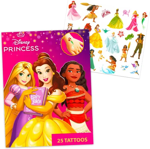 Vista 2 de Disney Princess Más de 50 Tatuajes Temporales