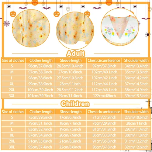Vista 3 de Jiuguva 7 piezas de disfraz de anciana para mujeres y niños, túnica de manga corta para abuelita, peluca de anciana, peluca plegable con muleta