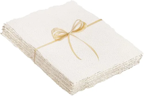 Vista 12 de Prudiut 25 hojas de papel de acuarela de algodón con borde deckled de 300 GSM, 2 x 3.5 pulgadas, blanco, texturizado, ideal para pintura
