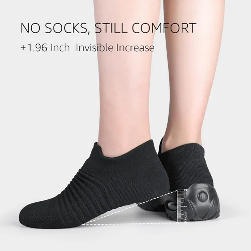 Vista 2 de STQ - Tenis para caminar, sin cordones, de malla transpirable, cómodos, a la moda, mocasines con plataforma de cuña para mujer