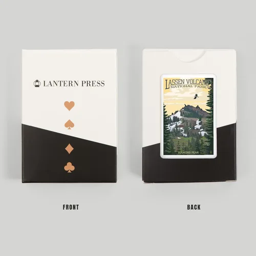 Vista 8 de Lantern Press Lassen Volcanic National Park, California, Diamond Peak (52 cartas de juego, baraja de cartas de tamaño póquer con comodinos)