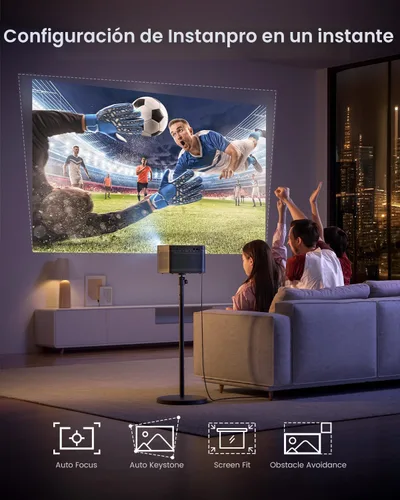 Vista 5 de Dangbei Proyector láser DBOX02 4K GTV, 2450 lúmenes ISO, licencia oficial de Netflix, Blu-ray 3D, proyector de cine en casa con WiFi y Bluetooth