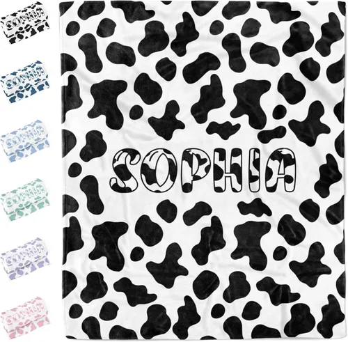 Vista 22 de Artsadd Mantas personalizadas con nombre para bebés niños y niñas, mantas de bebé personalizadas con nombre, manta personalizada para niños