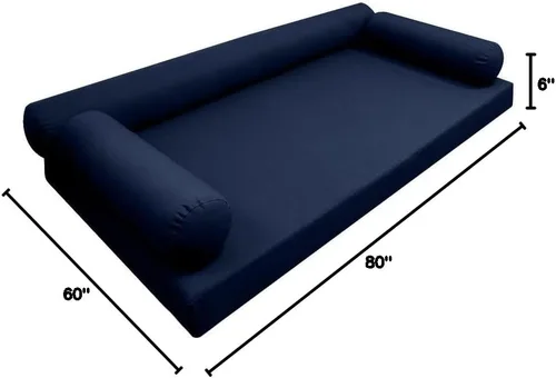Vista 2 de * Solo funda*-Estilo 6 fundas de almohada para colchón de sofá cama para exteriores, borde de cuchillo, tamaño Queen - AD101