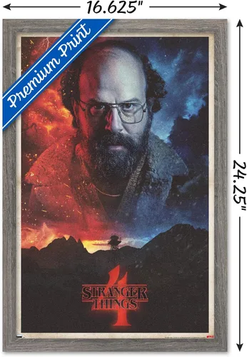 Vista 3 de Trends International Netflix Stranger Things: Season 4 - Póster de pared de una hoja Murray, 14.725 x 22.375 pulgadas, versión enmarcada de madera