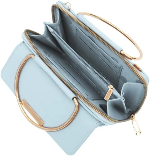 Vista 4 de EVVE Bolso de mano pequeño con asa superior, bolso cruzado de moda para teléfono celular para mujer