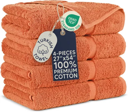 Vista 24 de Towel Bazaar Juego de toallas de 8 piezas, 100% algodón turco, color negro