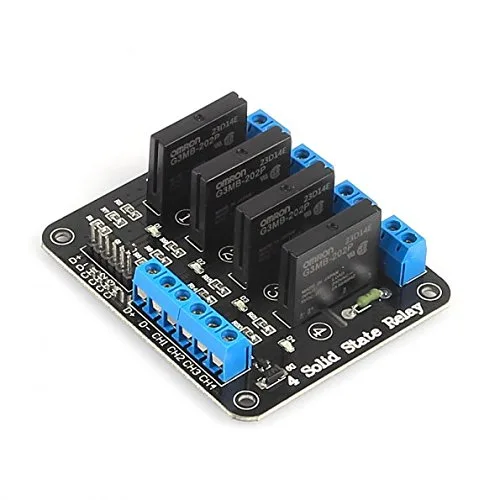 Vista 2 de SainSmart módulo de relé sólido con disparador de alto nivel 5V 2A, color negro