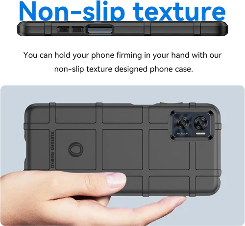 Vista 4 de Funda delgada para Motorola E22, funda protectora resistente con protección de grado militar a prueba de golpes y lente de cámara para Moto E22/Moto