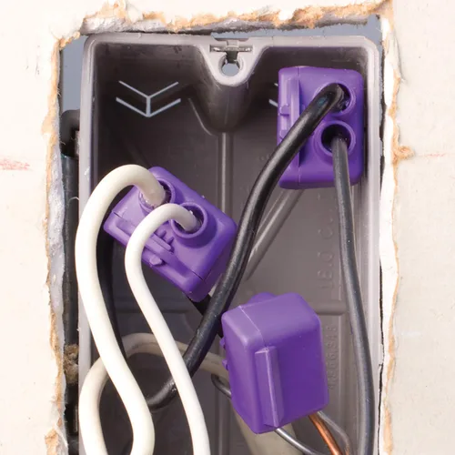 Vista 8 de King Innovation 95015 AlumiConn - Conector de cable, paquete de 10, morado, conteo