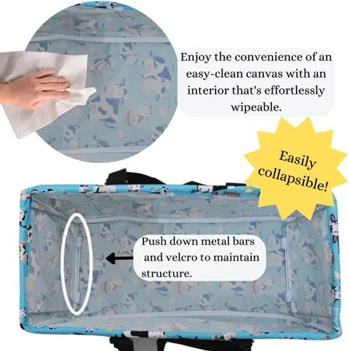 Vista 206 de NGIL Bolsa de comestibles reutilizable extra grande plegable de gran tamaño para comestibles, almacenamiento, picnic, playa, Estampado