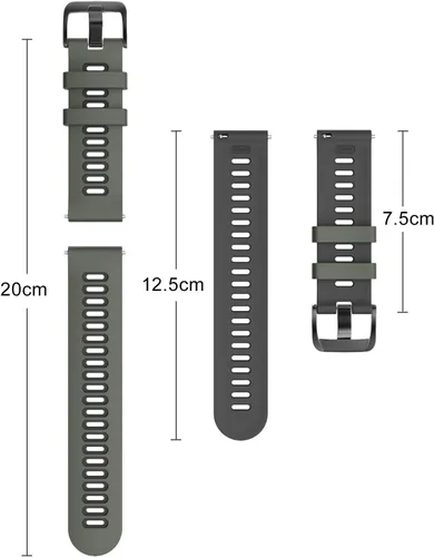 Vista 6 de OVERSTEP - Correa de reloj para Garmin Forerunner 245/645/Vivoactive 3/5/6 Correa de liberación rápida de 0.787 in para Garmin Forerunner