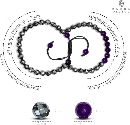 Vista 99 de Pulseras de cristal curativo para mujeres y hombres, espiritual, energía positiva y equilibrio, pulseras de cuentas de cristal natural hechas a mano