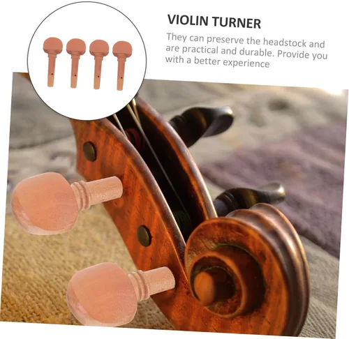 Vista 6 de Toyvian 12pcs Jujube Violin Tuning Pegs Lightweight String Instrument Accessories for Violin Players