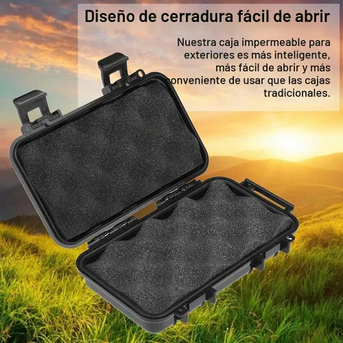 Vista 2 de Funda protectora impermeable, funda de almacenamiento a prueba de golpes al aire libre con esponja para cargar el disco duro del teléfono