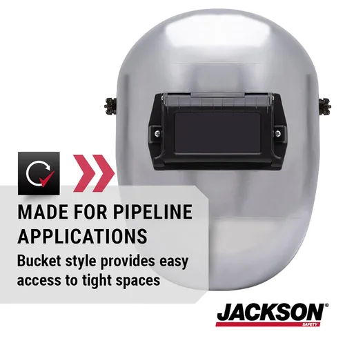 Vista 3 de Casco de soldadura PL280 de Jackson Safety para tuberías - Capucha frontal abatible de soldadura de sombra 10 - ANSI Z87.1 - Fabricado en EE. UU.