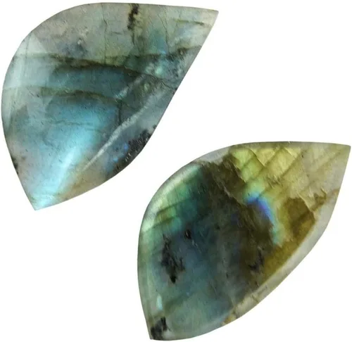 Vista 6 de JIC Gem Healing Crystals India Labradorite Irregular Shape Stones, Piedra, 20 piezas