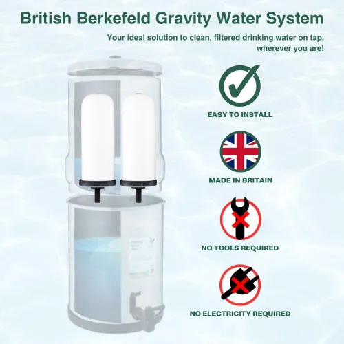 Vista 5 de British Berkefeld Doulton Ultra Fluoruro Cartucho de filtro de agua potable de cerámica W9120133 para todos los sistemas de filtro de agua por