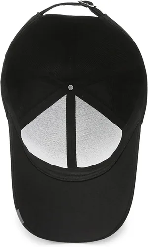 Vista 8 de talajee Gorra de béisbol de algodón para hombre y mujer, ajustable, para papá, color negro, para golf, de perfil bajo