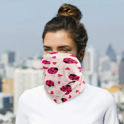Vista 9 de MOYYO - Diadema elástica sin costuras, diseño de mariquita con corazones