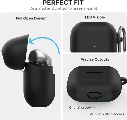 Vista 3 de AhaStyle Funda de silicona para Samsung Galaxy Buds 3 FE (2025) / Galaxy Buds3 Pro y Galaxy Buds 3 (2024) Funda protectora completa a prueba