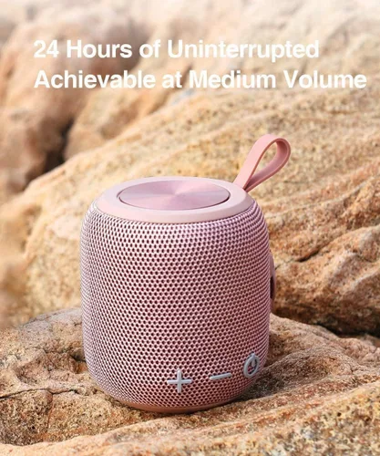Vista 4 de Altavoces Bluetooth portátiles inalámbricos impermeables IPX7 Bluetooth 5.0 doble emparejamiento mini altavoz de ducha, sonido envolvente estéreo