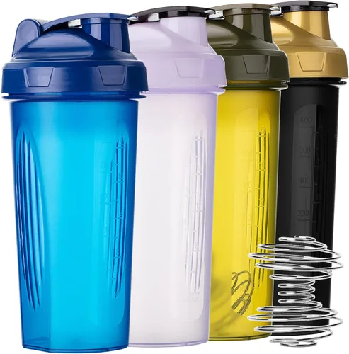 Vista 9 de Mr. Pen- Botellas agitadoras para mezclas de proteínas, 28 onzas, paquete de 4 Botella colorida de la coctelera de la proteína con la bola