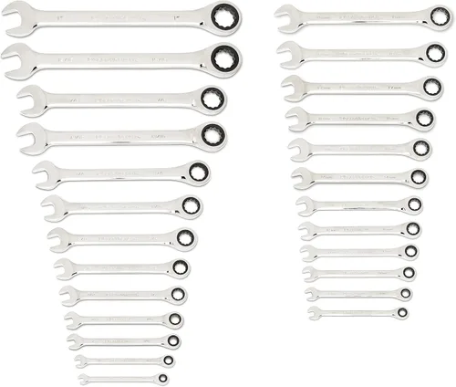 Vista 2 de GEARWRENCH Juego de llaves de trinquete combinadas de 25 piezas, SAE/MM - 86700