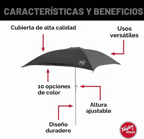 Vista 4 de Sombrilla para sol Taylor Made Products AnchorShade III, negro