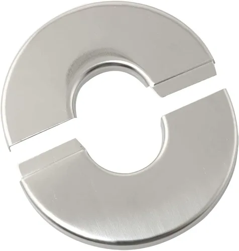 Vista 13 de 2 piezas de brida dividida de pared, placa redonda de acero inoxidable, accesorios de cubierta de tubería de agua montada en la pared para tubería
