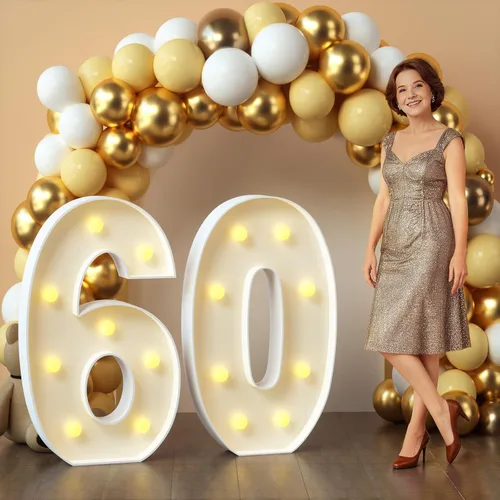 Vista 87 de imprsv Letras con luz para marquesina, letras de mosaico de 3 pies de alto con luz para decoración de baby shower, graduación, grandes