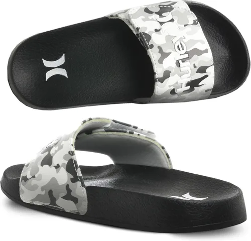 Vista 12 de Hurley Naia - Sandalias de deslizar para niñas y niños, pantuflas de puesta fácil con correa ajustable, sandalias para niños