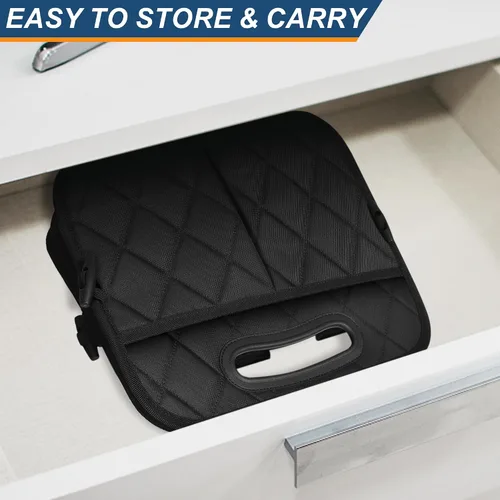 Vista 4 de Deosk Minimalist Black Car Trunk Organizer, 50L, 6 Pockets, Foldable & Waterproof Negro