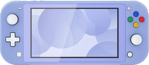 Vista 3 de eXtremeRate Soft Touch Light Violet DIY Replacement Shell for Nintendo Switch Lite, NSL Handheld Controller Housing w Screen Protector, Custom Case
