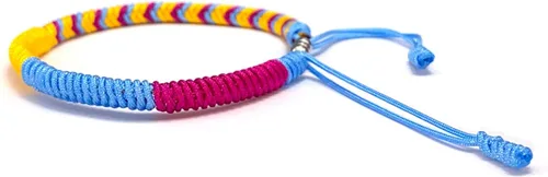 Vista 2 de LAMIBEE Pulsera de Orgullo, pulsera de polietileno, LGBTQA+ Orgullosamente Love Boho Estilo Pulsera de Muñequera, Pulsera de cuerda de surfista