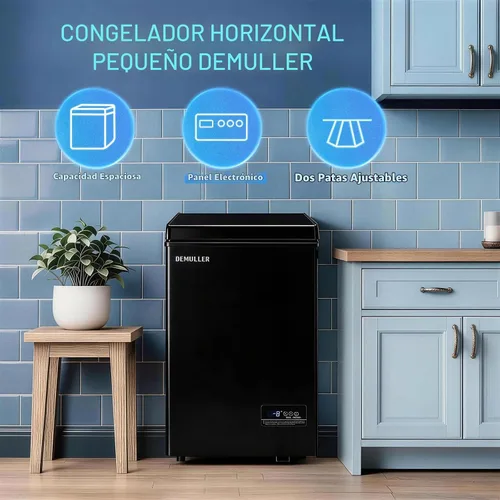 Vista 5 de DEMULLER 2.0 CU.FT Small Deep Freezer with Electronic Panel Black Negro
