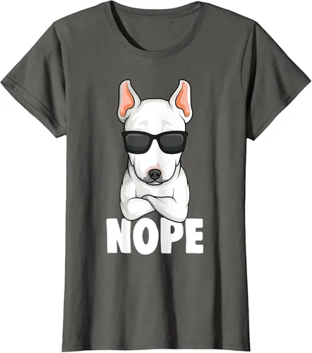 Vista 60 de Camiseta de perro Bull Terrier para niños y mujeres, Negro