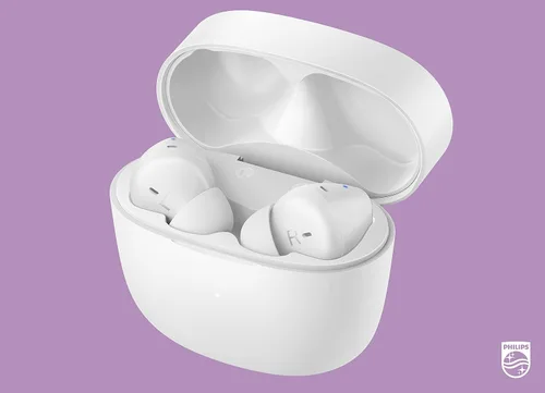 Vista 6 de PHILIPS T2206 Auriculares inalámbricos con resistencia al agua IPX4 y estuche de carga súper pequeño Blanco ártico