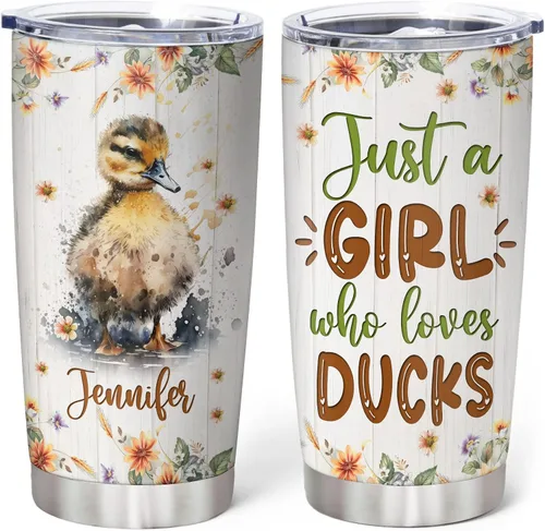 Vista 23 de Hyturtle Regalos personalizados para los amantes de los osos – Just A Girl Who Loves Bears - Vaso de acero inoxidable con nombre personalizado de 20