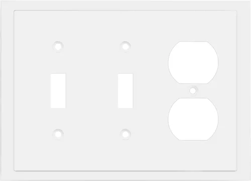 Vista 9 de Henne Bery Placa decorativa de pared con borde moderno, tapa de tomacorriente para cubrir enchufe, aleación de zinc maciza duradera