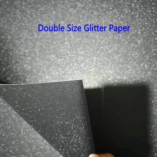 Vista 4 de Cartel de papel con purpurina de doble tamaño, color negro, con texto en inglés «Happy 80th Birthday», «No DIY Gold Glitter» para fiesta