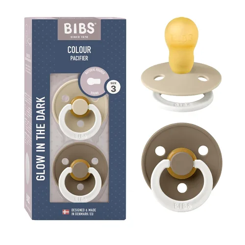 Vista 166 de BIBS - Paquete de 2 chupetes para bebés, goma natural libre de bisfenol A (BPA), hechos en Dinamarca, para niños de 0-6 meses, azul pastel