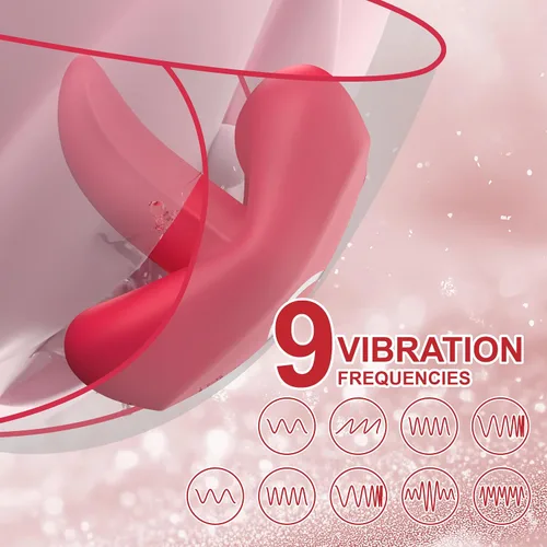 Vista 2 de Juguetes sexuales para adultos, vibrador de punto G, juguete de rosa, vibrador de lengua de mariposa con 9 modos de vibración, estimulador