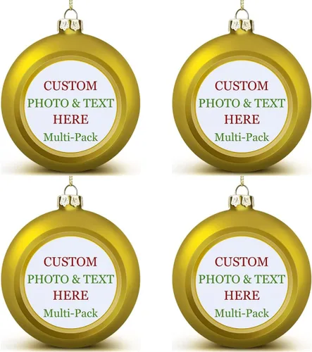 Vista 13 de Adornos de Navidad personalizados, texto fotográfico, haz tu propio adorno de cerámica de porcelana, regalo de recuerdos para decoración de Navidad