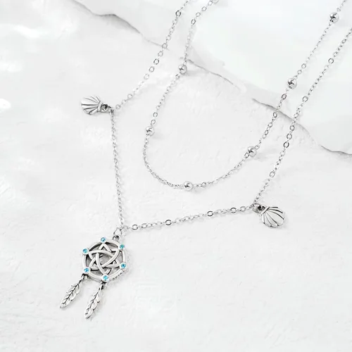 Vista 131 de CHIC & ARTSY Tobilleras delicadas de plata de ley S925 para verano, pulsera de tobillo ajustable multicapa para playa, joyería de pie para mujer