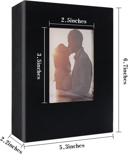 Vista 6 de Vienrose - Álbum de fotos de 4 x 6 pulgadas, 100 páginas, cubierta de lino con ventana frontal, para bebés, bodas, familias, niños y aniversarios
